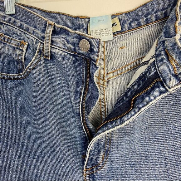 Vintage 90s Guess Jeans Womens 31 Shorts Blue High-Waisted Frayed Hem Streetwear - Picture 9 of 10